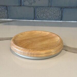 Lazy Susan light wooden 6" diameter spice turntable organizer